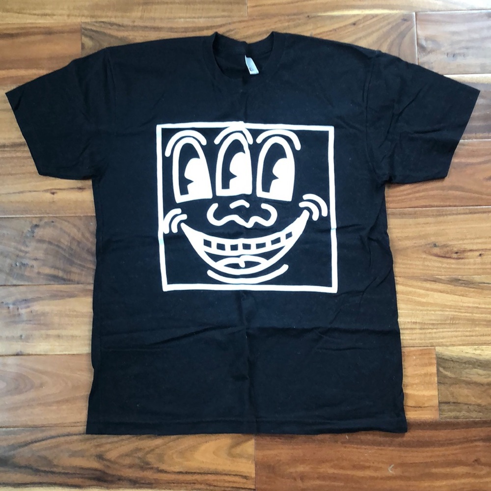 Kieth Herring Graphic T printed on 50/50 American Apparel. Size L.